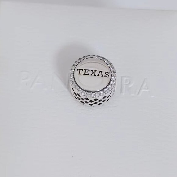 Pandora Texas Cowboy Charm Bead Button S925 Silver Bracelet Pendant with box - Picture 7 of 7